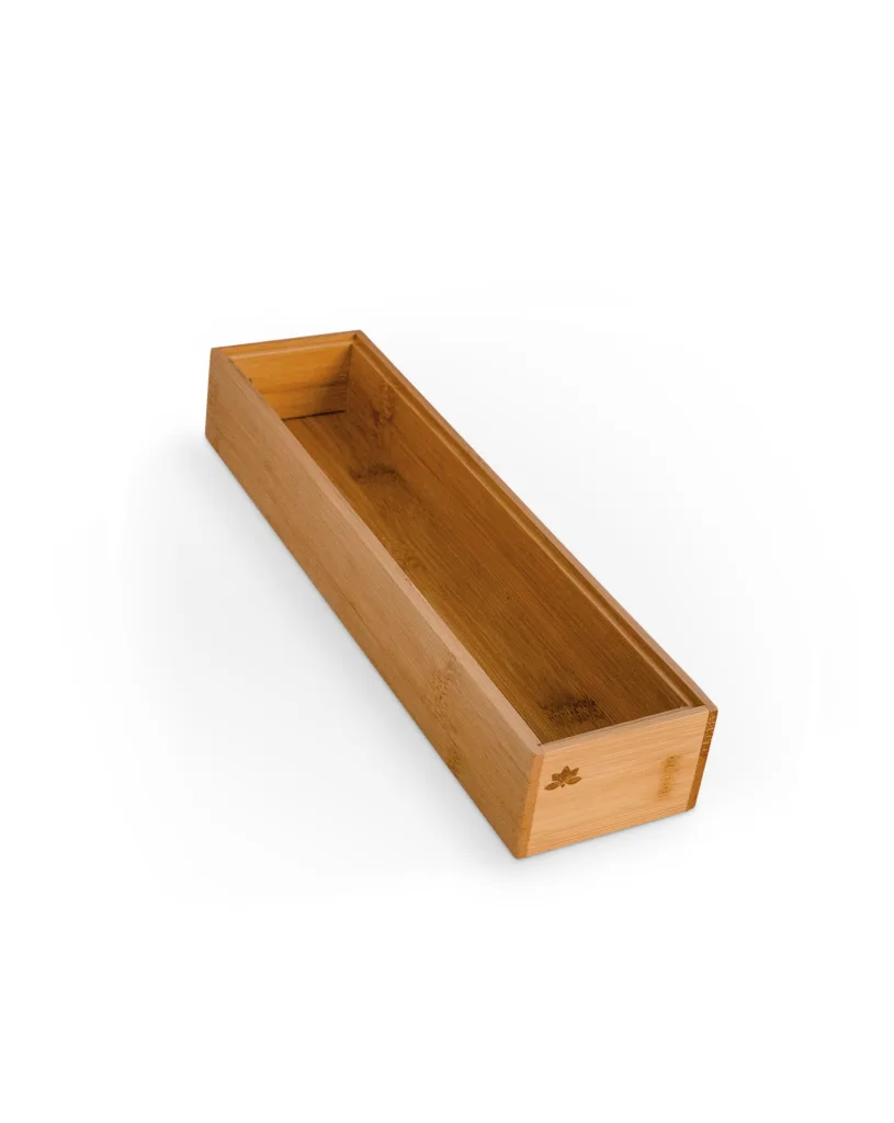 Pojemnik bambusowy – modułowy organizer do szuflady i na blat 30,5x7,6x5,0 cm (2-pak) 
